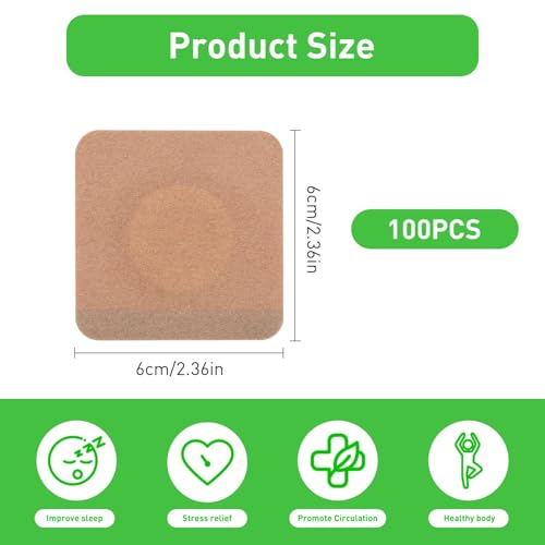 Castor Oil Belly Button Patches, 100 Pcs Disposable