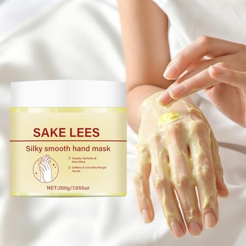 Sake Lees Hand Mask for Dry & Cracked Hands - Deep Moisturizing Spa Treatment