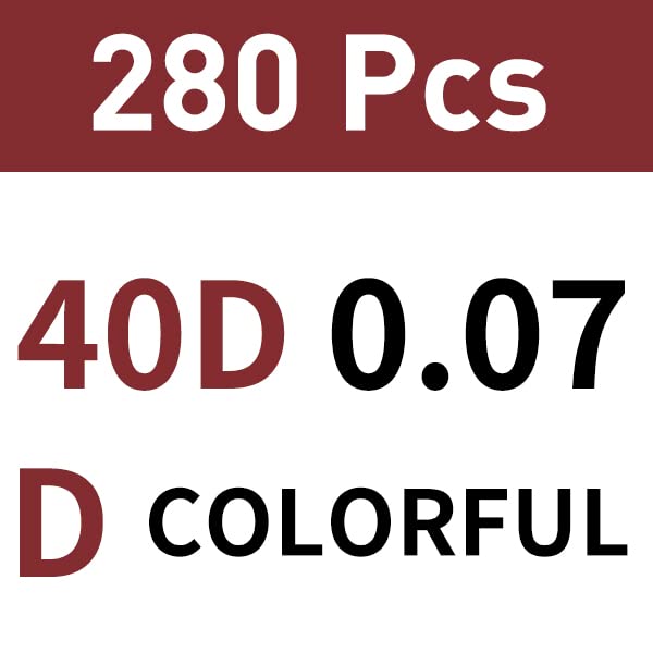 40D Colored Lash Clusters - 280pc DIY Extensions (13mm)