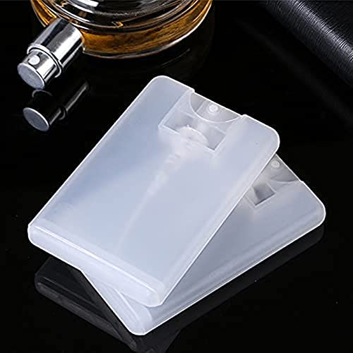 20 Packs 20ml Clear Plastic Perfume Spray Bottle Containers Refillable Perfume Spray Bottles Card Type Fine Mist Empty Container Moisturizing Water Box Makeup Sprayer for Skincare Water