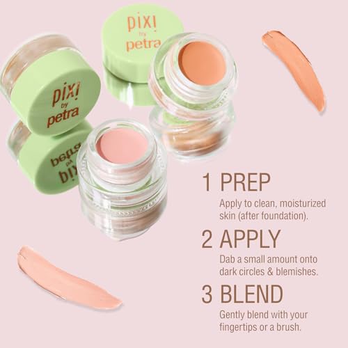 Pixi Beauty Correction Concentrate - Brightening Peach, Under Eye Colour Corrector, Illuminating Concealer, 0.1 Fl Oz