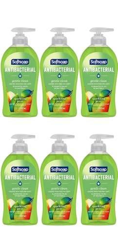 Softsoap Antibacterial Liquid Hand Soap Pump - Sparkling Pear Scent, 11.25 fl oz, Pack of 6