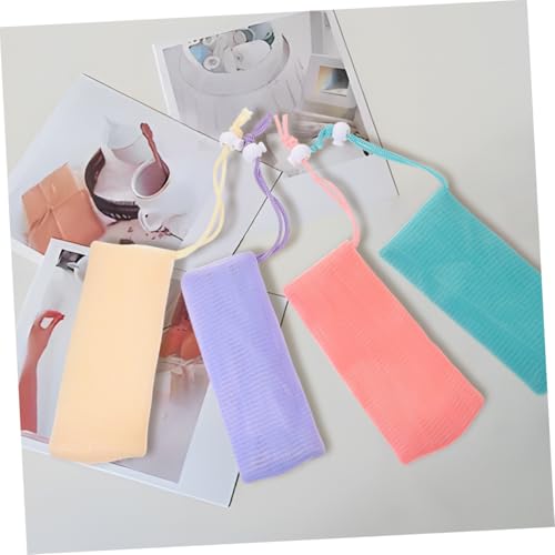 4-Piece Soap Bar Shower Mesh Bags with Lanyard