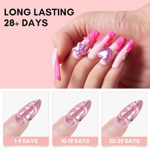 Makartt Rhinestone Glue & 3D Nail Gel Kit 30ml + 15ml for Nails