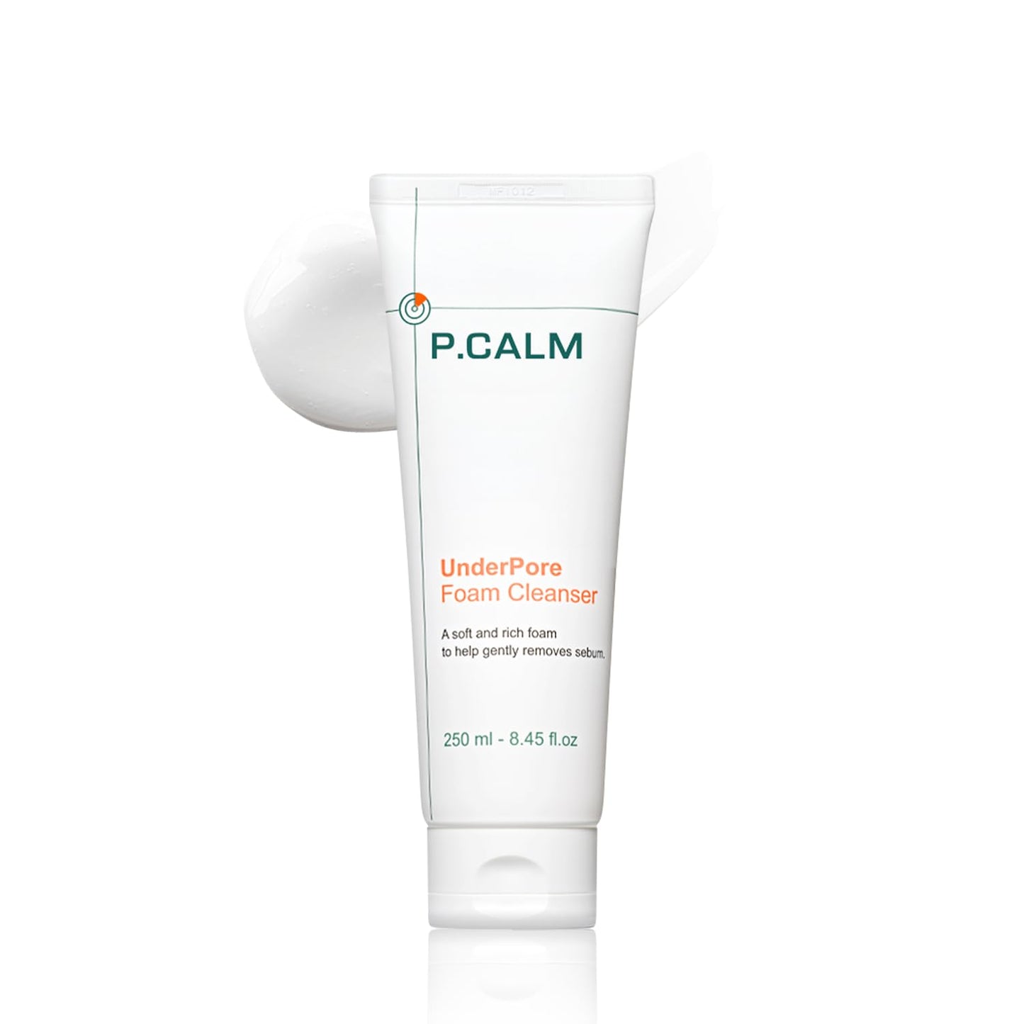 P.CALM Underpore Foam Cleanser – Azulene for Deep Pore Cleansing, Blackhead & Whitehead Removal, Korean Vegan Facial Wash for Sensitive Skin (250ml / 8.45 fl.oz)