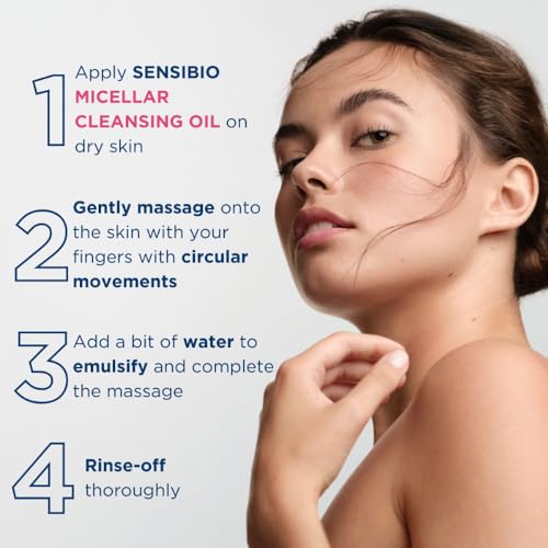 Bioderma Sensibio Micellar Cleansing Oil, 1st Ecobiological Micellar Formula Gentle Face Cleanser That Deeply Cleanses