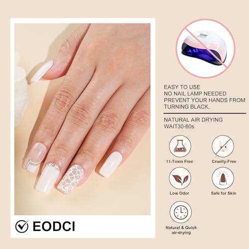 Milk White Nail Dipping Powder - Fast Drying No UV Lamp Required, 1 oz