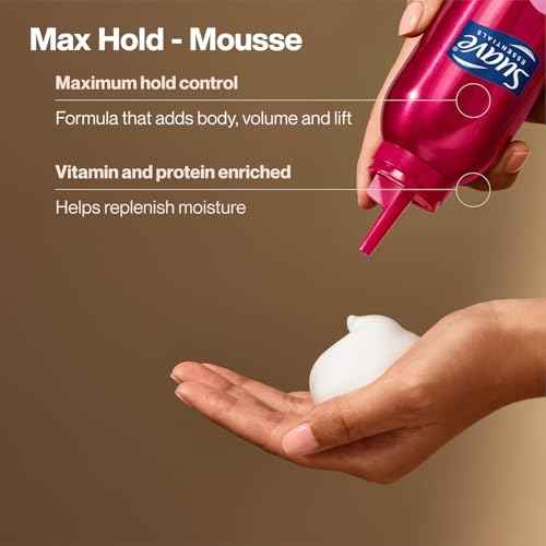 Suave+ Hair Styling Bundle ??Max Hold Unscented Hairspray + Volumizing Mousse, Moisturizing Hair Products Enriched with Vitamins & Proteins (2 Piece Set)