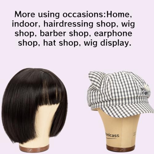 21 Inch Cork Canvas Block Head Mannequin Wig Display Styling Head.