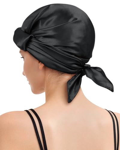 Silk Press Hair Wrap Scarf with Machine-Woven Mesh Net