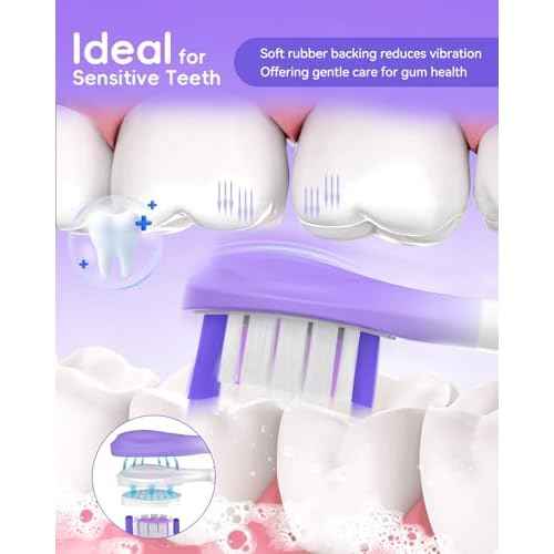 10 Pcs Replacement Toothbrush Heads for Philips Sonicare Electric Toothbrush C3 G3 W3,2/3 Series,ProtectiveClean 4100/5100/6100,ExpertClean 7500,DiamondClean 9300/9500,FlexCare,Click-On