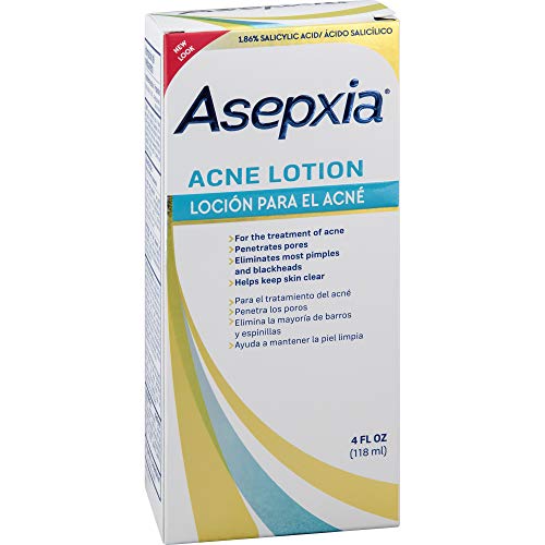 ASEPXIA Acne Astringent Lotion 1.86% Salicylic Acid for Pimples Blackheads Clogged Pores, 4 oz