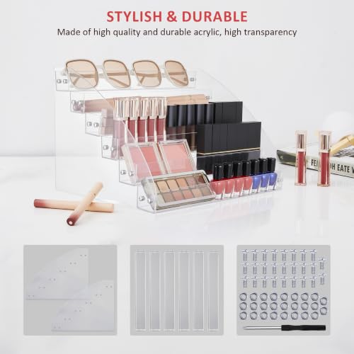 KINGROW 6-Tier Acrylic Nail Polish Organizer Display Rack