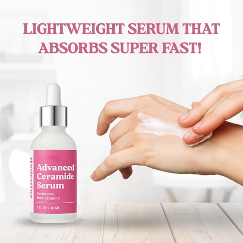 Ceramide Serum for Face - Hydrating Face Serum for Women - Anti Aging - Ceramide Barrier Repair with Centella, Vitamin A C E - Anti Aging Serums for Dry Sensitive Skin - 1 Fl Oz - 2 Pack