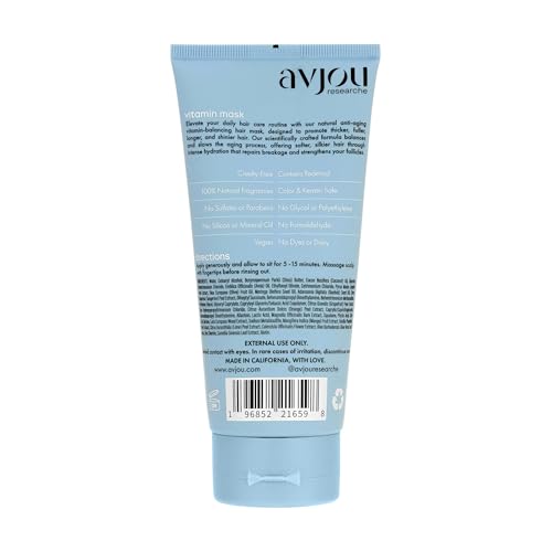 Avjou Researche Vitamin Mask for Thicker, Fuller Hair - 6 oz