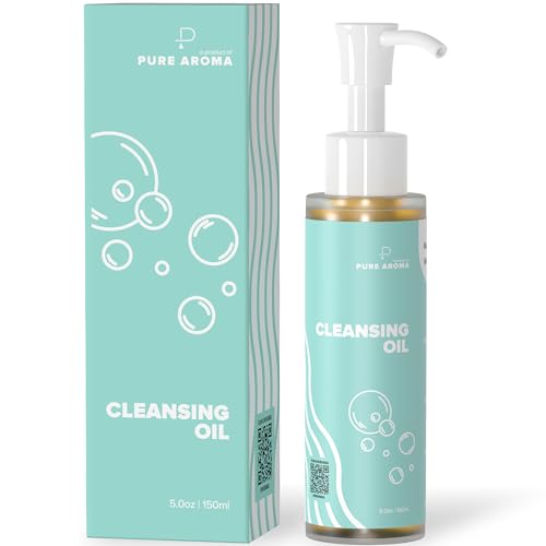Pure Aroma Cleansing Oil | Facial Cleanser, Daily Makeup Blackheads Removal | Fragrance-Free, Paraben-Free, Sulfate-Free, Colorant Free