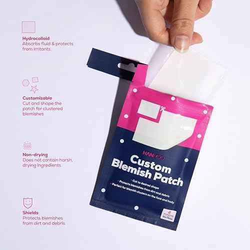 HANHOO Blemish and Custom Patch Duo, 74 Total Hydrocolloid Patches, Minimizes Surface Pimples, Covers Blemish Clusters, Invisible Acne Care, Cruelty-Free