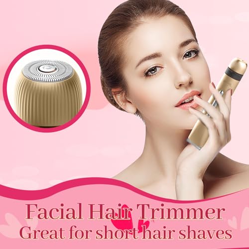 Bikini Trimmer for Women£¬2 in 1 Electric Shaver Dual Head Bikini Trimmer for Women IPX7 Waterproof Body Hair Trimmer and Facial Hair Remover for Bikini Leg Arm Body Face, Rose Gold 003
