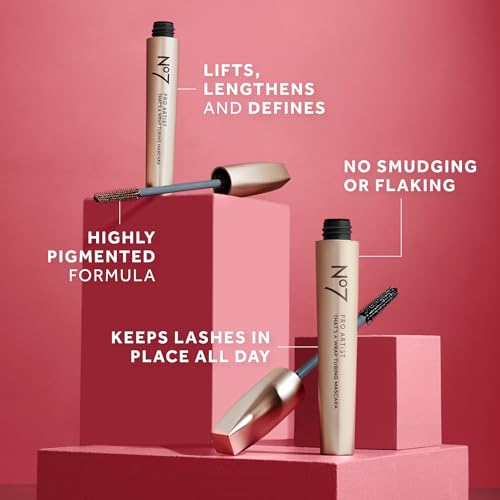 No7 Pro Artist That's a Wrap Tubing Mascara - Buildable & Lengthening Mascara for a High-Impact Finish - Volumizing Tube Mascara to Keep Lashes in Place All Day - Black (0.28 fl oz)