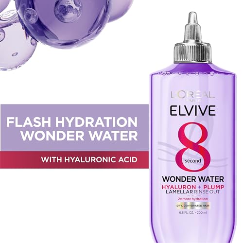 L'Oreal Paris Elvive Hyaluron Plump Flash Hydration Wonder Water, 6.8 Fl Oz