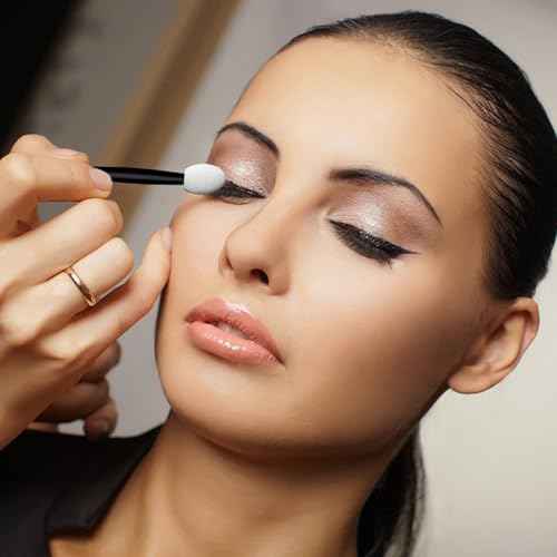 Dual Sides Disposable Eyeshadow Applicators,120Pcs Sticks With Sponge Tip, 6.2cm/2.4 Inch Brush for Eye Makeup - Women and Girls