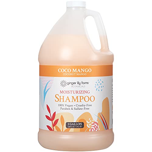 Dial Professional Hair + Body Wash (Pack of 4) and Ginger Lily Farms Botanicals Moisturizing Shampoo for All Hair Types, Coco Mango