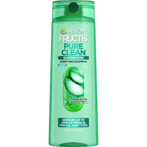 Garnier Fructis Pure Clean Purifying Shampoo 12.5 Fl Oz - Silicone-Free, Hydrating, All Hair Types