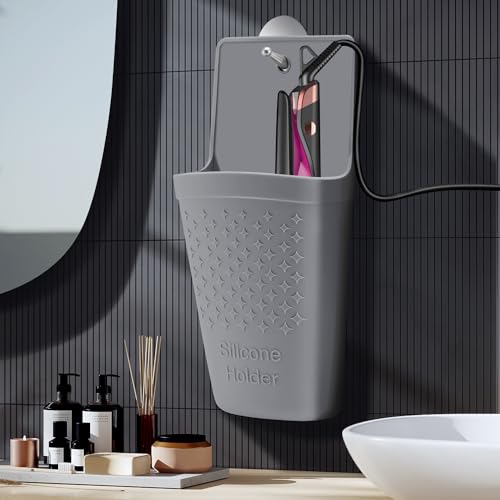 Heat Resistant Silicone Hair Iron Mat & Pouch, Gray