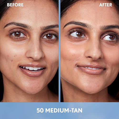 Covergirl Simply Ageless Skin Perfector Foundation 50 Medium-Tan 1oz, Tinted Skincare Makeup Hybrid