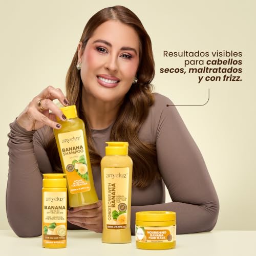 ANYELUZ Banana Shampoo & Conditioner Set for Dry Hair - 2 Pack