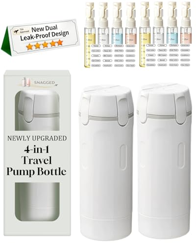 Travel Size 4-in-1 Pump Dispenser Bottles 30ml Leak-Proof