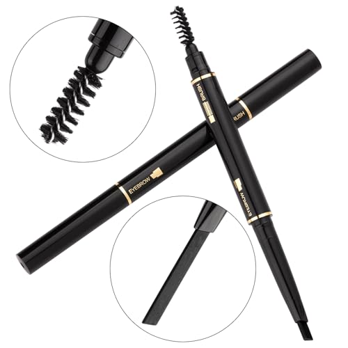 Waterproof Eyebrow Pencil 2 Pack with Brush - Dark Brown