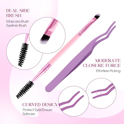 Wendy Lash Clusters Kit - 980 Pcs, 10-18mm Mixed, D Curl
