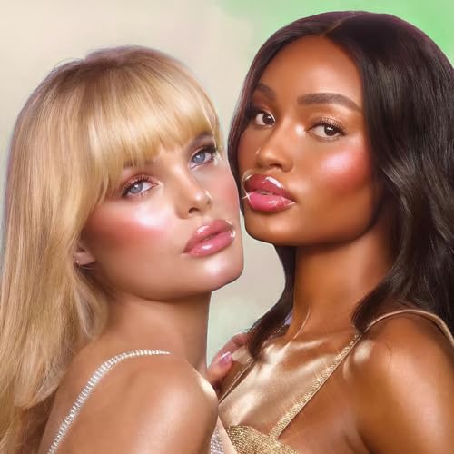 4-Color Hydrating Lip Oil Set with Large Brush – Shiny & Non-Sticky