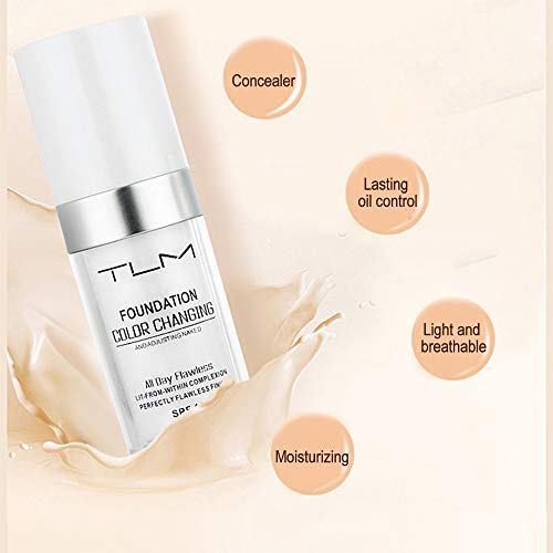 TLM Colour Changing Foundation with SPF 15 - 2 Pack