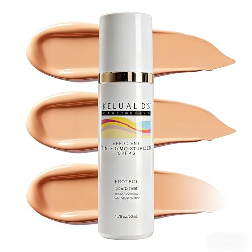KELUAL DS Tinted Sunscreen SPF 46 - Anti-Aging Moisturizer, 1.7oz