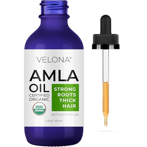 velona Amla Oil USDA Certified Organic - 2 oz | 100% Pure and Natural Carrier Oil | Extra Virgin, Unrefined, Cold Pressed | Hair Growth, Body, Face & Skin Care | Use Today - Enjoy Results…