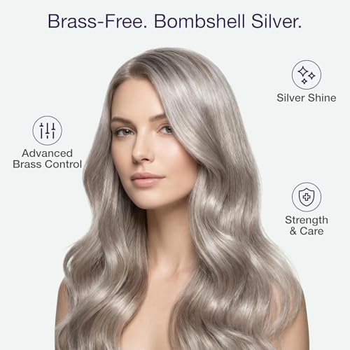 GK HAIR Silver Bombshell Purple Shampoo - 9.5 Oz, Sulfate-Free Toning for Blonde & Gray Hair