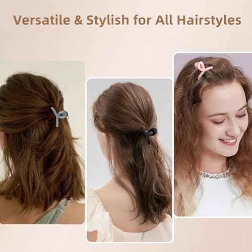 10 Pack Small Hair Clips for Thin/Medium Fine Hair/Bangs, 1.5 Inch Matte Small Claw Clips, Non-Slip Mini Jaw Clips with Gift Box