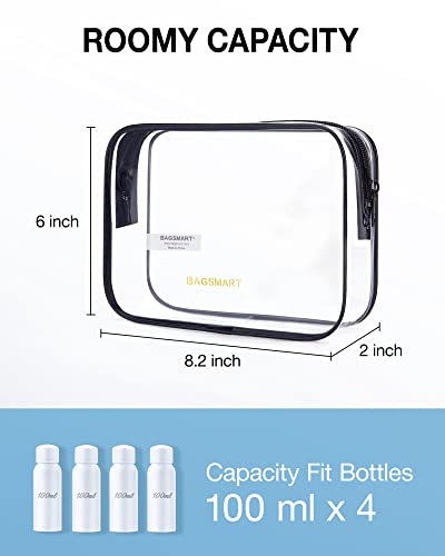 BAGSMART TSA Approved Clear Toiletry Bag Set - 2 Pack