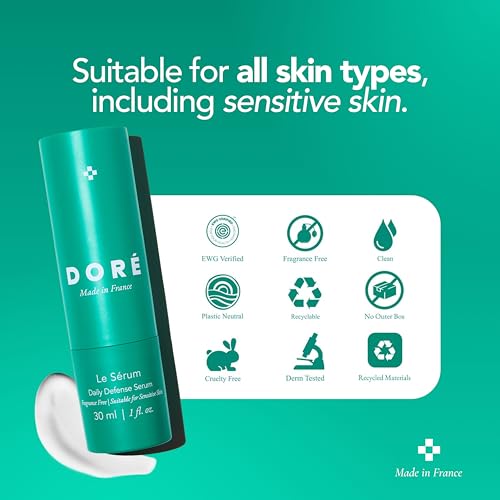 Dore - Le S?rum - Vitamin C Serum - Hydrates Skin and Improves Appearance of Dark Spots, Tone, Fine Lines & Wrinkles, for Oily, Dry & Sensitive Skin, Facial Serum for Women & Men (1 fl oz | 30 ml)