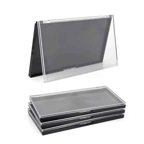 Magnetic Makeup Palette with Clear Top, 3Pack Empty Eyeshadow Pan Dispensing Storage Box with 60Pcs Adhesive Metal Stickers for DIY Cosmetics Lipstick Blush Powder-7.71¡±X4.33¡±Palette