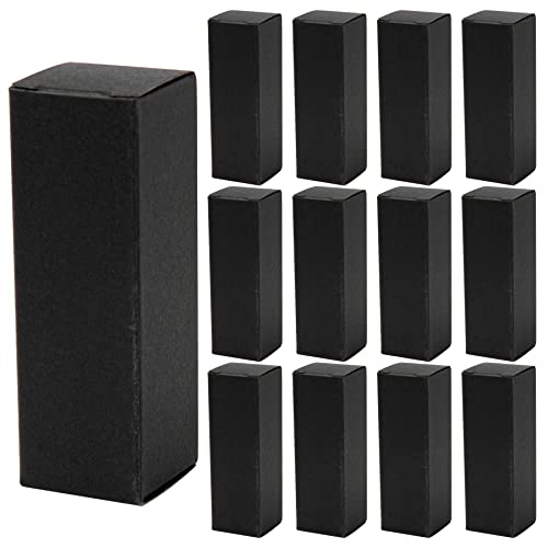 50 Pack Black Kraft Lipstick Boxes for Lip Balm & Gifts