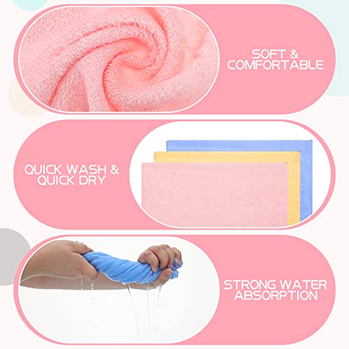 40 Pcs Soft Face Wash Cloths 10x10 Inch Multicolor