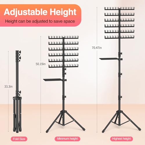 Hemndic Height-Adjustable Braiding Hair Rack with 144 Pegs