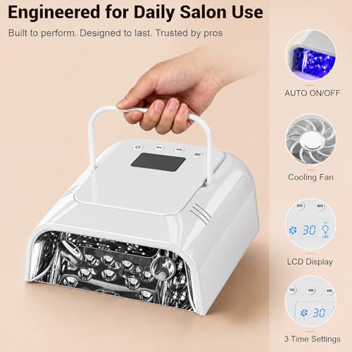 IMENE 108W Cordless UV LED Nail Lamp with Cooling Fan