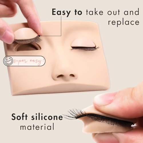Double Layer Lash Mannequin Head - Removable Eyelids