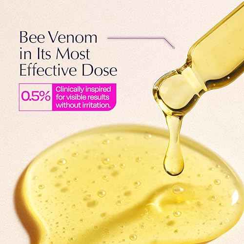 The Honey Code Bee Venom Serum - Hydrating & Firming face - No Parabens or Sulfates - 30ml 1Fl.oz - Squalane, Hyaluronic Acid, Vitamin C Skin Care Formula 0.5% Real Bee Venom