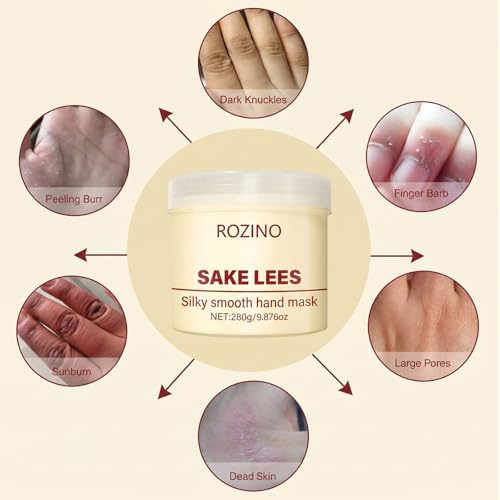 Sake Lees Deep Moisturizing Hand Mask Cream for Dry, Cracked Hands