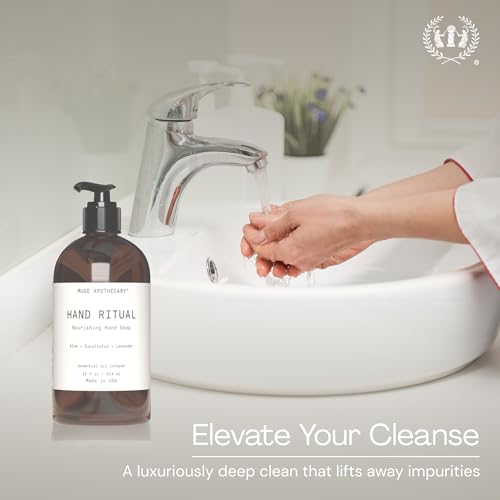 Muse Apothecary Hand Ritual Aloe Eucalyptus Lavender 16 oz Hand Soap (2 Pack) - Aromatherapy Nourishing Formula